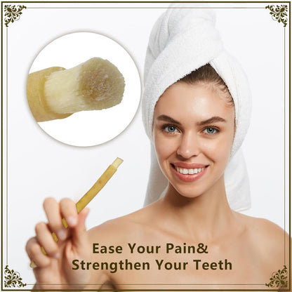 Miswak Sticks for Teeth Pack of 6 - Vacuum Sealed Traditional Sewak Natural Miswak Toothbrush - for Healthy Teeths,Gums and Fresh Breath